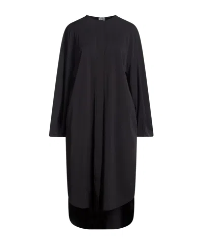 Max Mara Solid-color Fitted Dress In Black