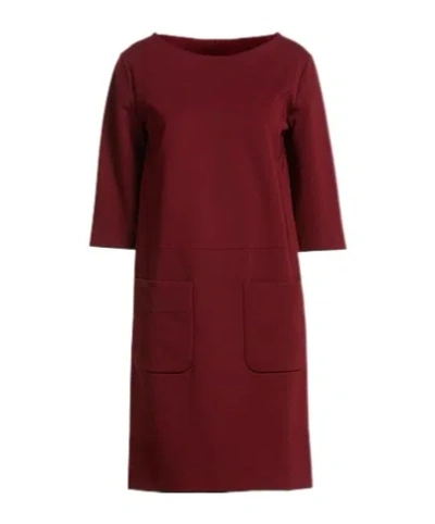 Max Mara Solid-color Fitted Dress In Red