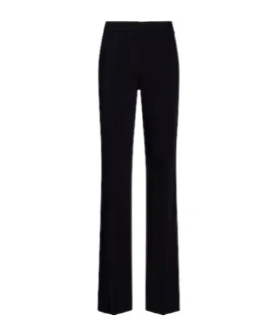 Max Mara Solidcolor Flareleg Trousers In Black