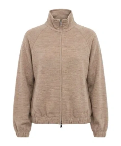 Max Mara Solid-color Knitted Coat In Neutral