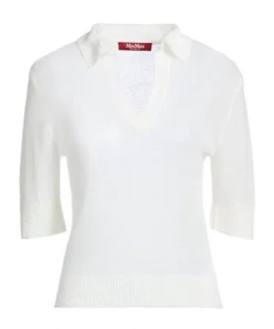 Max Mara Solid-color Knitted Sweater In White