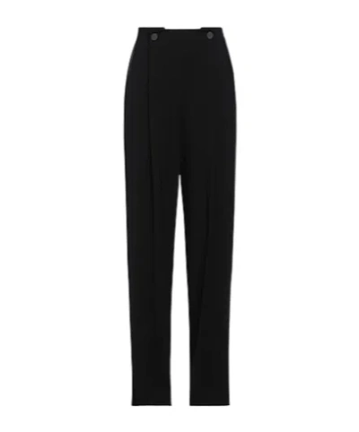 Max Mara Solid-color Loose Pants In Black