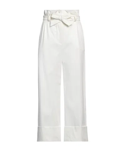 Max Mara Solid-color Loose Straight-leg Pants In White