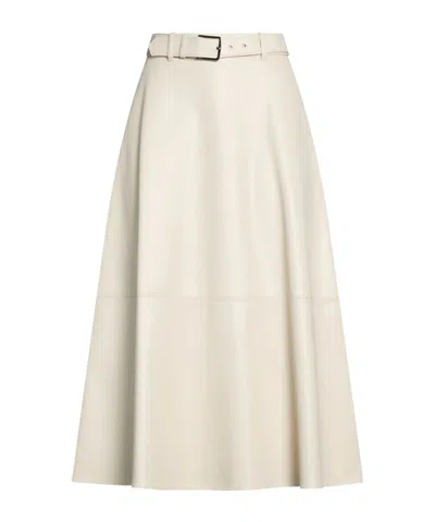 Max Mara Solid-color Maxi Skirt In Neutral