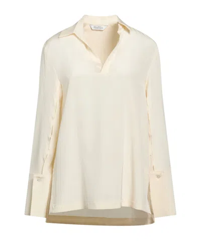 Max Mara Solid-color Satin Shirt In Neutral