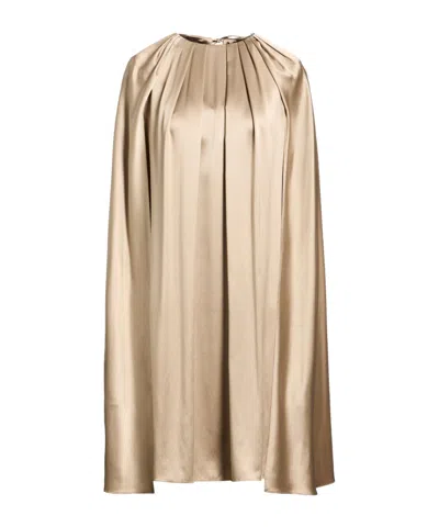 Max Mara Woman Mini Dress Khaki Size 6 Silk In Brown
