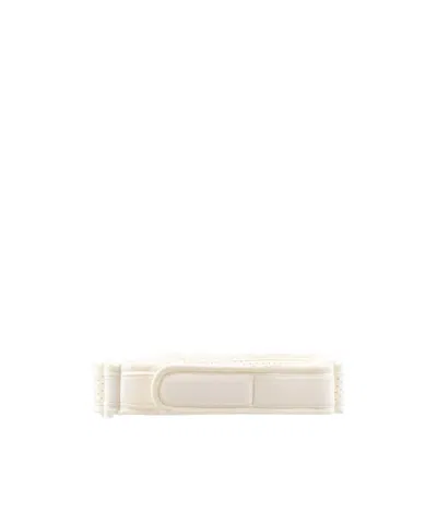 Max Mara Solid-color Simple Belt In White