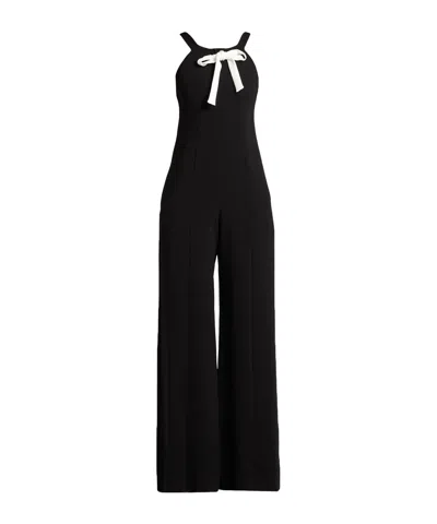 Max Mara Solidcolor Sleeveless Jumpsuit In Black