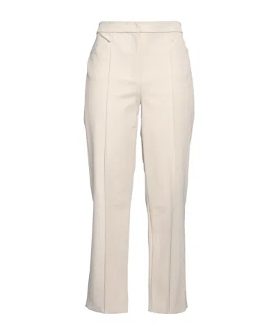 Max Mara Solid-color Straight-leg Pants In Neutral