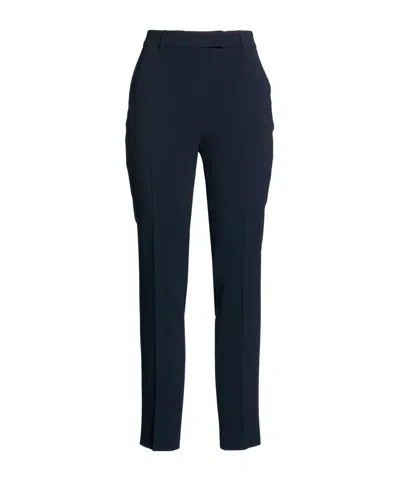 Max Mara Solid-color Straight-leg Trousers In Black
