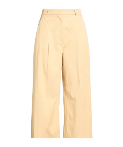 Max Mara Solidcolor Stretch Twill Pants In Brown