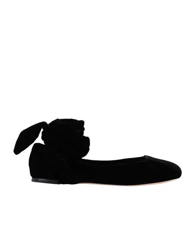 Max Mara Solidcolor Suede Flat Shoes In Multi