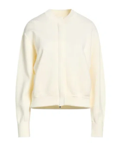 Max Mara Solidcolor Wool Knit Coat In White
