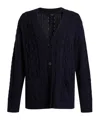 Max Mara Solid-colored Knit Jacket In Blue