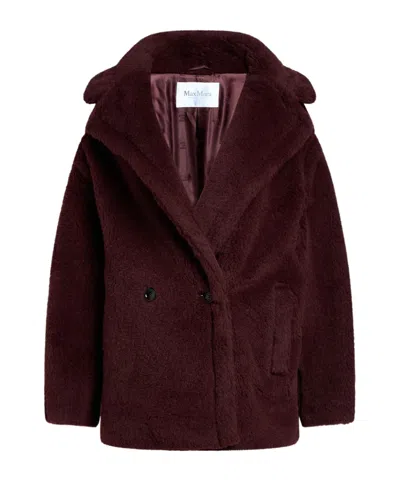 Max Mara Solid-colored Lambskin Coat In Animal Print