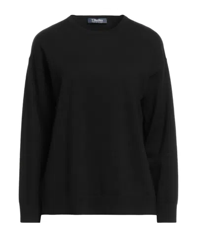 Max Mara Solid-colored Long-sleeve Knit Top In Multi