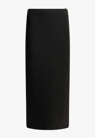 Max Mara Solivi Midi Pencil Skirt In Black