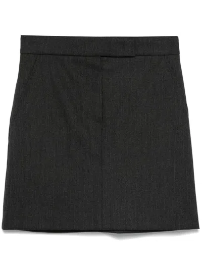 Max Mara Wool Skirt In Grey