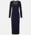 Max Mara Sophia Wool-blend Midi Dress In Animal Print