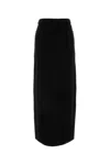 Max Mara Black Wool Blend Galosce Skirt In Black