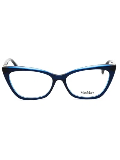 Max Mara Sophisticated Cat-eye Women's Eyeglasses In Blue