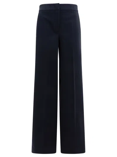 Max Mara Sophisticated Straight-leg Trousers In Blue
