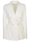 Max Mara White Virgin Wool Jacket In White