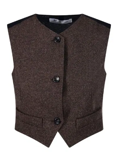 Max Mara Sophisticated Wool Jacket In Brown