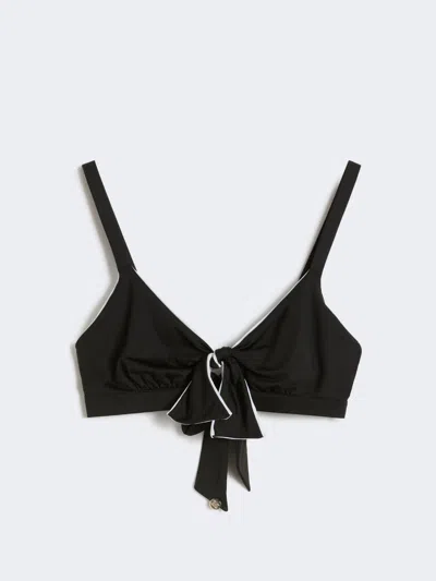 Max Mara Soutien-gorge De Maillot Réversible En Jersey Double In Black