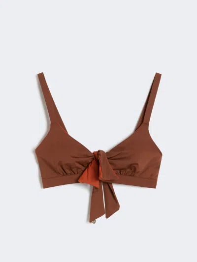 Max Mara Soutien-gorge De Maillot Réversible En Jersey Double In Brown