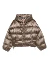Max Mara Spaceca Quilted Hooded Jacket In Brown