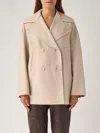 Max Mara Double-breasted Coat In Beige