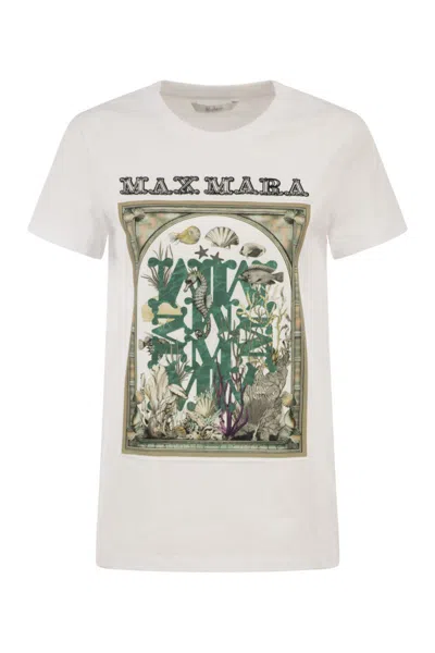 Max Mara Spadino Cotton Jersey T-shirt In White