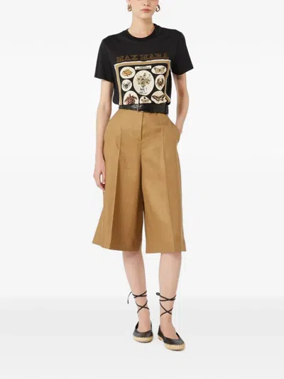 Max Mara Spadino Graphic-print T-shirt In Brown