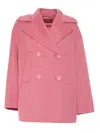 Max Mara Spadino Peony Coat In Pink