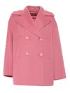Max Mara Spadino Peony Coat In Pink