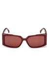 Max Mara Spark 54mm Rectangular Sunglasses In Burgundy