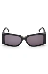 Max Mara Spark 54mm Rectangular Sunglasses In Black