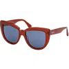 Max Mara Spark 55mm Polarized Cat Eye Sunglasses In Brown