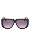 Max Mara Spark 57mm Polarized Shield Sunglasses