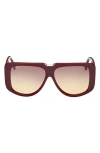 Max Mara Spark 57mm Polarized Shield Sunglasses