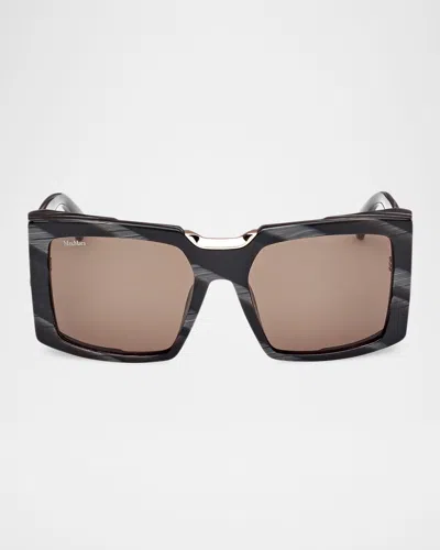 MAX MARA SPARK 6 RECTANGLE ACETATE SUNGLASSES