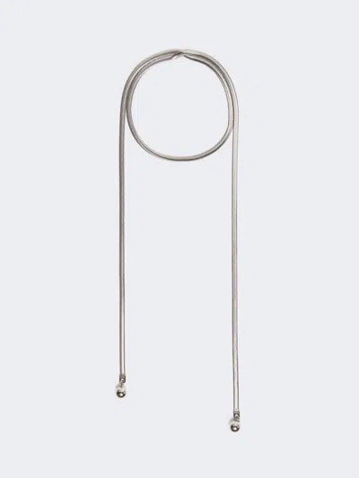 Max Mara Sphere-detail Metal Necklace In Silver