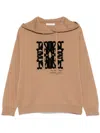 Max Mara Hooded Sweatshirt With Drawstring And Graphic Detail