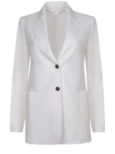 Max Mara Spire Linen Blazer Jacket Clothing In White