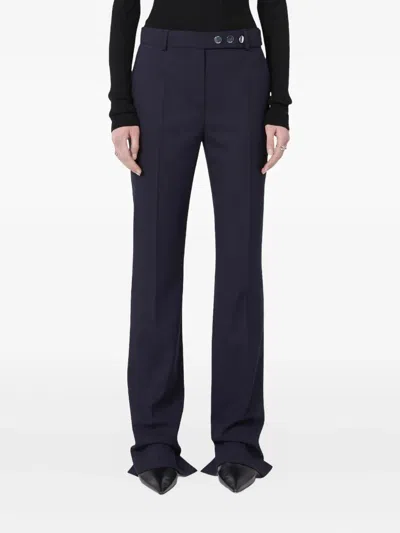 Max Mara Split-hem Trousers In Blue