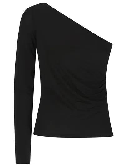 Max Mara Spluga One Shoulder Top In Black