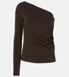Max Mara Spluga One-shoulder Top In Braun