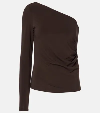 Max Mara Spluga One-shoulder Top In Brown