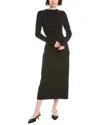 Max Mara Sportmax A-line Jersey Wool-blend Dress In Black